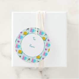 Schattigee slakken, vlinders en libellen bedankjes labels