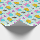 Schattigee slakken, vlinders en libellen cadeaupapier (Hoek)