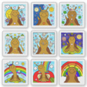 Schattigee slakkenlente 2025 Tiny Art Series Sticker (Voorkant)