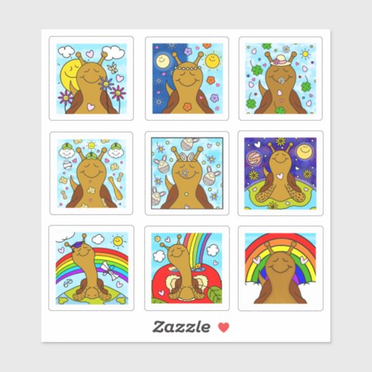 Schattigee slakkenlente 2025 Tiny Art Series Sticker (Vel)