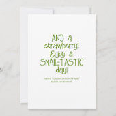 Schattigee slakkenmijlen van lachende vriendschapp kaart (Achterkant)