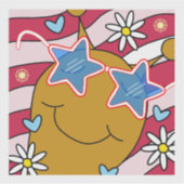 Schattigee slakkenster Spangled Smiles Vierde juli Sticker (Voorkant)