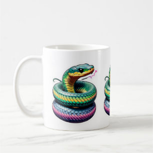Schattigee slangenillustratie koffiemok