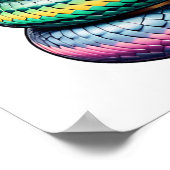 Schattigee slangenillustratie poster (Hoek)