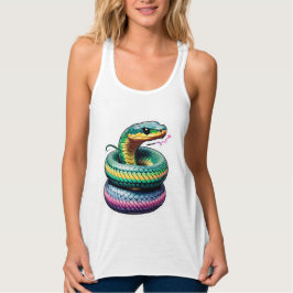 Schattigee slangenillustratie tanktop