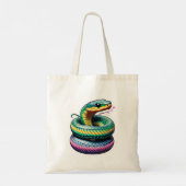 Schattigee slangenillustratie tote bag (Achterkant)