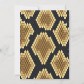 Schattigee slangenreptiel verjaardagsfeestuitnodig kaart (Achterkant)