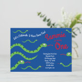 Schattigee Slangenreptielen Kind 1e Verjaardagsfee Kaart (Staand voorkant)