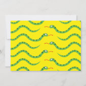 Schattigee Slangenreptielen Kind 1e Verjaardagsfee Kaart (Achterkant)