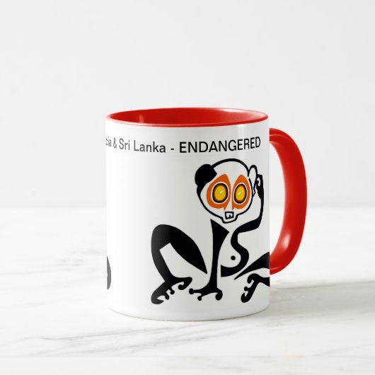 Schattigee Slanke LORIS - Dierenvriend - Wildlife  Mok (Voorkant rechts)