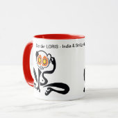 Schattigee Slanke LORIS - Dierenvriend - Wildlife  Mok (Voorkant links)