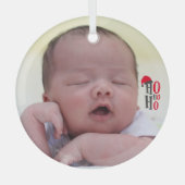 Schattigee Slapen Baby Kerstboom Glas Ornament (Voorkant)