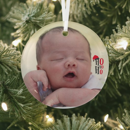 Schattigee Slapen Baby Kerstboom Glas Ornament (Insitu)