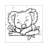 Schattigee Slapen Koala op Branch Outline Rubberstempel (Afrduk)
