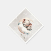 Schattigee slapende baby dieren mooi servet (Hoek)