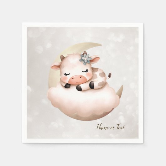 Schattigee slapende baby dieren mooi servet (Voorkant)