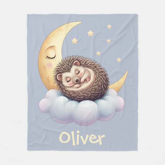 Schattigee slapende egel fleece deken (Voorkant)