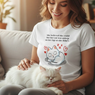 Schattigee slapende kat grappig citaten Gezegden T-shirt