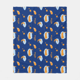 Schattigee slapende kat op een wolk, lieve dromen fleece deken