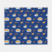 Schattigee slapende kat op een wolk, lieve dromen fleece deken (Voorkant (Horizontaal))