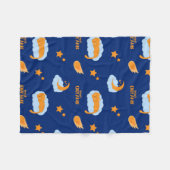 Schattigee slapende kat op een wolk, lieve dromen fleece deken (Voorkant (Horizontaal))