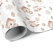 Schattigee slapende koala genderneutraal kerst cadeaupapier (Rol Hoek)