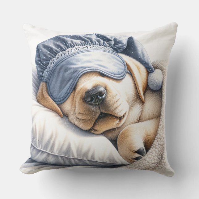 Schattigee slapende labrador kussen (Voorkant)