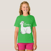 Schattigee slapende lama t-shirt (Voorkant volledig)