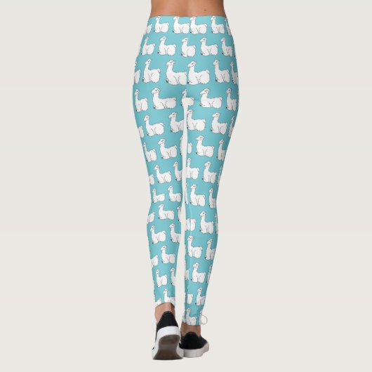 Schattigee slapende lama's leggings (Achterkant)