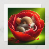 Schattigee slapende muis kaart (Voorkant / Achterkant)