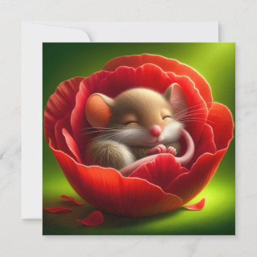 Schattigee slapende muis kaart (Voorkant)
