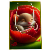 Schattigee slapende muis medium cadeauzakje (Voorkant)