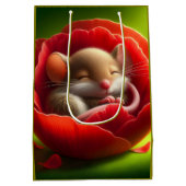 Schattigee slapende muis medium cadeauzakje (Achterkant)