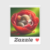 Schattigee slapende muis sticker (Vel)