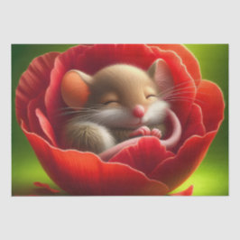 Schattigee slapende muis tissuepapier