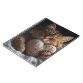 SCHATTIGEE SLAPENDE TABBY KAT MET HARTKUSSEN NOTITIEBOEK (Linkerzijde)