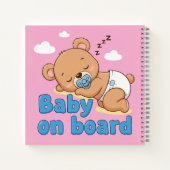Schattigee slapende teddybeer Baby aan boord van d Notitieboek (Achterkant)