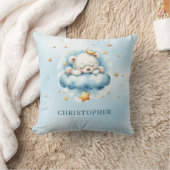 Schattigee slapende teddybeer boven de wolk kussen (Deken)