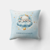 Schattigee slapende teddybeer boven de wolk kussen (Achterkant)