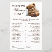 Schattigee slapende teddybeer die mama het beste s flyer (Voorkant)