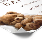 Schattigee slapende teddybeer Mom-osa Bar Poster (Hoek)