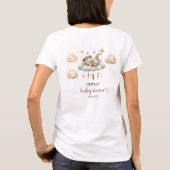 Schattigee slapende teddybeer nevelt negen bruine t-shirt (Achterkant)