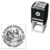 Schattigee slapende zeemeermin naam retouradres  zelfinktende stempel (In situ)