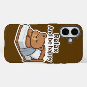 Schattigee slaperige Beer Sticker Case-Mate iPhone Case (Achterkant (horizontaal))