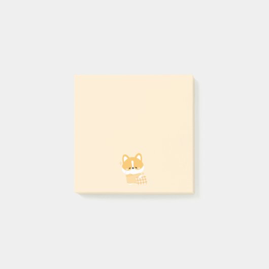 Schattigee slaperige corgi post-it® notes (Voorkant)