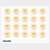 Schattigee slaperige corgi ronde sticker (Vel)