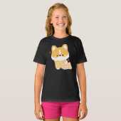 Schattigee slaperige corgi t-shirt (Voorkant volledig)