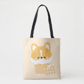 Schattigee slaperige corgi tote bag (Voorkant)