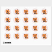 Schattigee slaperige Duitse herder Ronde Sticker (Vel)