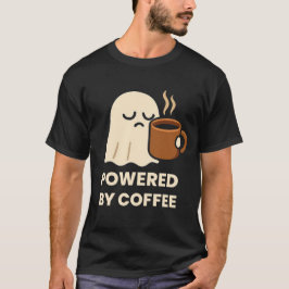 Schattigee slaperige geest met koffie t-shirt